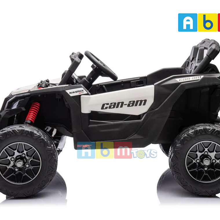 Can-Am Maverick 4×4 Real Asiento Ecocuero y Ruedas de goma Blanco 2