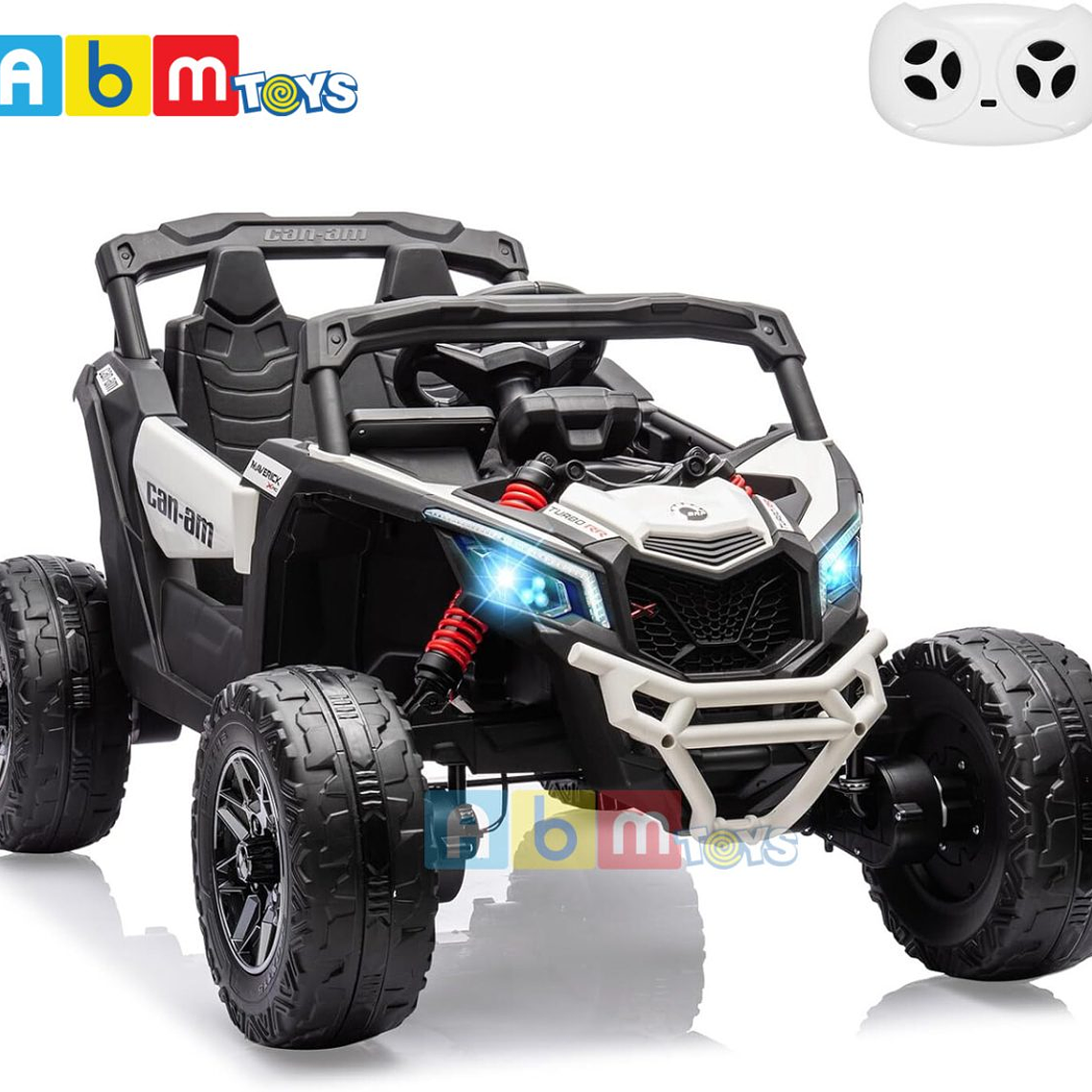 Can-Am Maverick 4×4 Real Asiento Ecocuero y Ruedas de goma Blanco 1