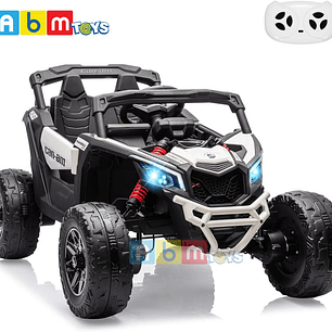 Can-Am Maverick 4×4 Real Asiento Ecocuero y Ruedas de goma Blanco