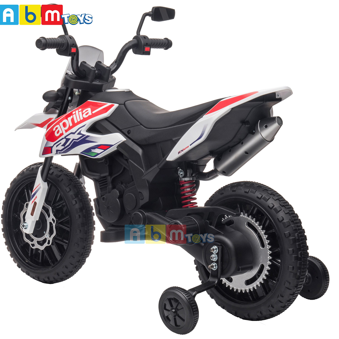 Moto a Batería Aprilia Cross Licencia oficial 12 Volt Ruedas de goma 2
