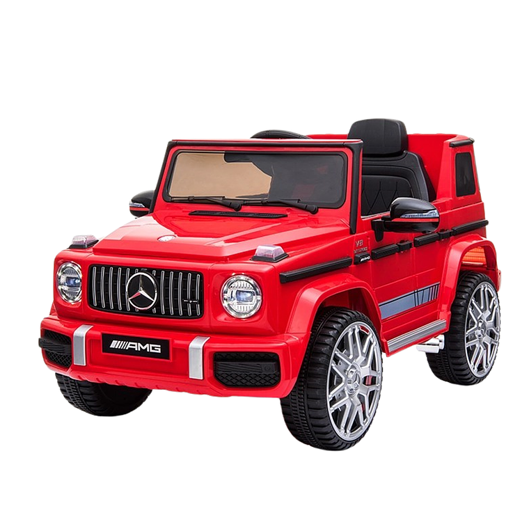 Auto a Batería Jeep G63 Con Licencia Mercedes 12V Rojo - 2