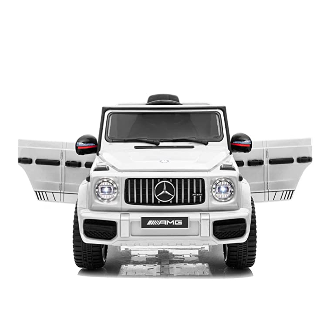 Auto a Batería Jeep G63 Con Licencia Mercedes 12V Blanco 1