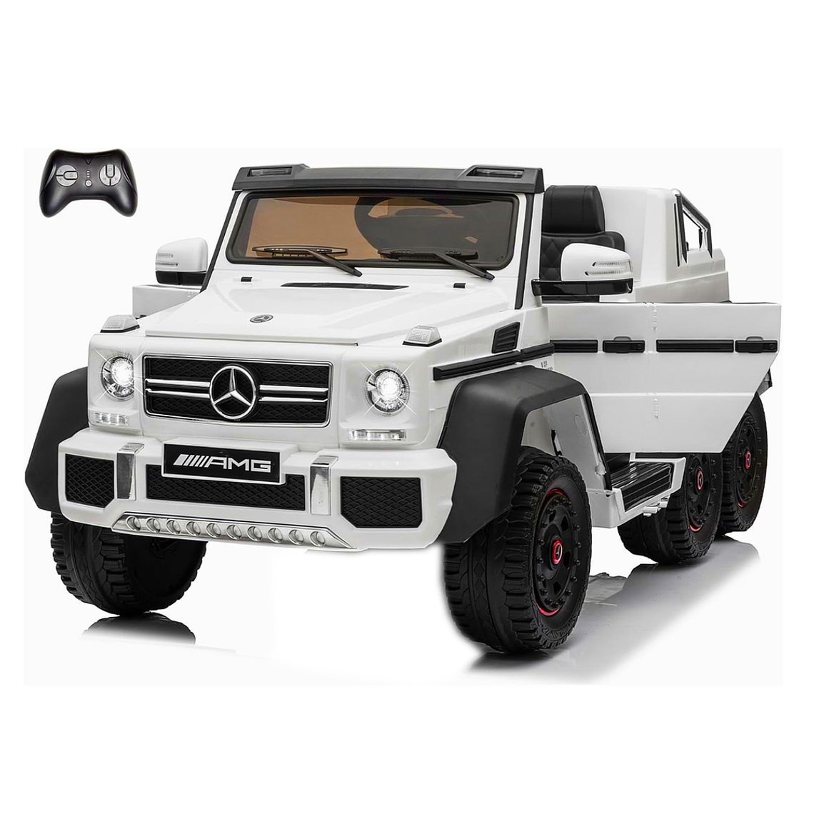 Auto Bateria G63 Licencia Mercedes 6x6 Blanco 12v 1