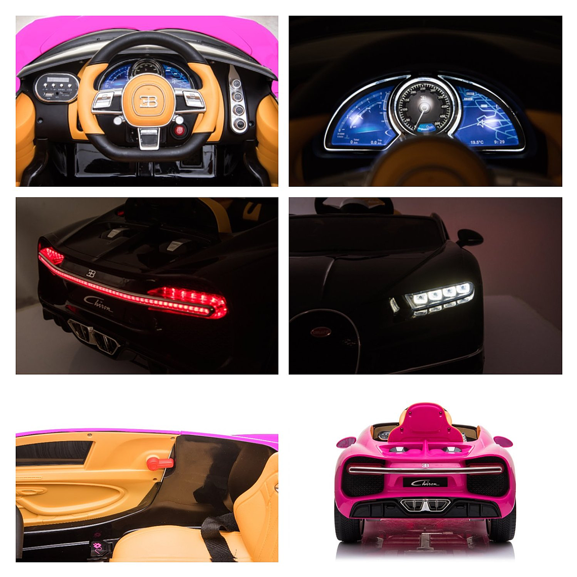 Bugatti a batería Rosado 3