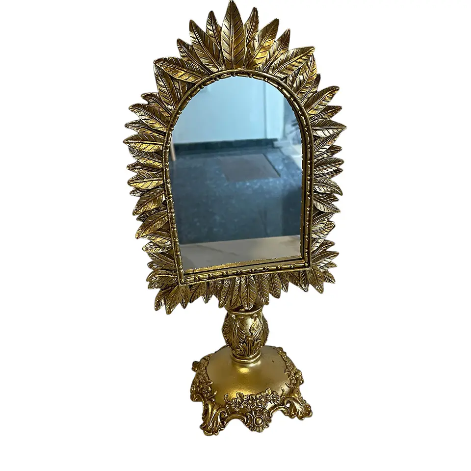 Espelho Dourado Vintage 30cm 1