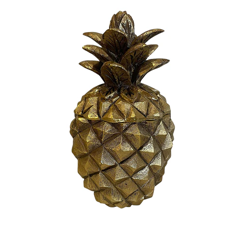 Pote de Ananás Dourado 20cm