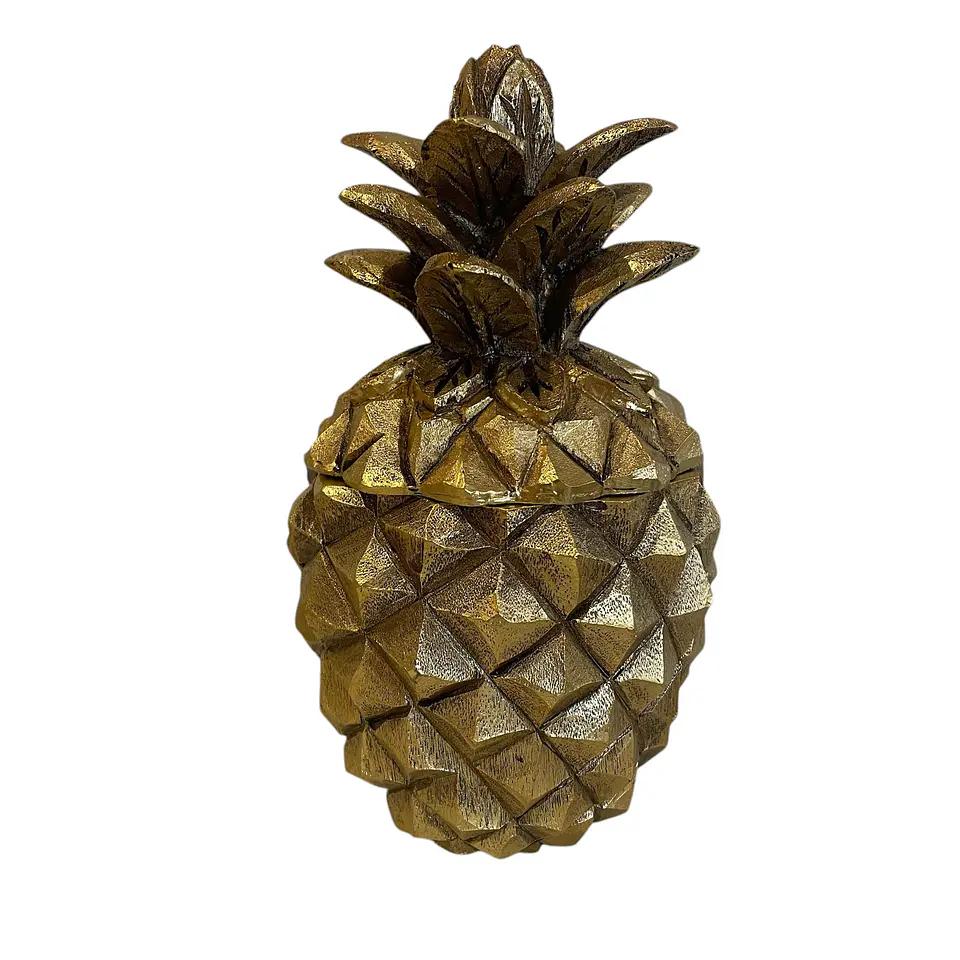 Pote de Ananás Dourado 20cm 1
