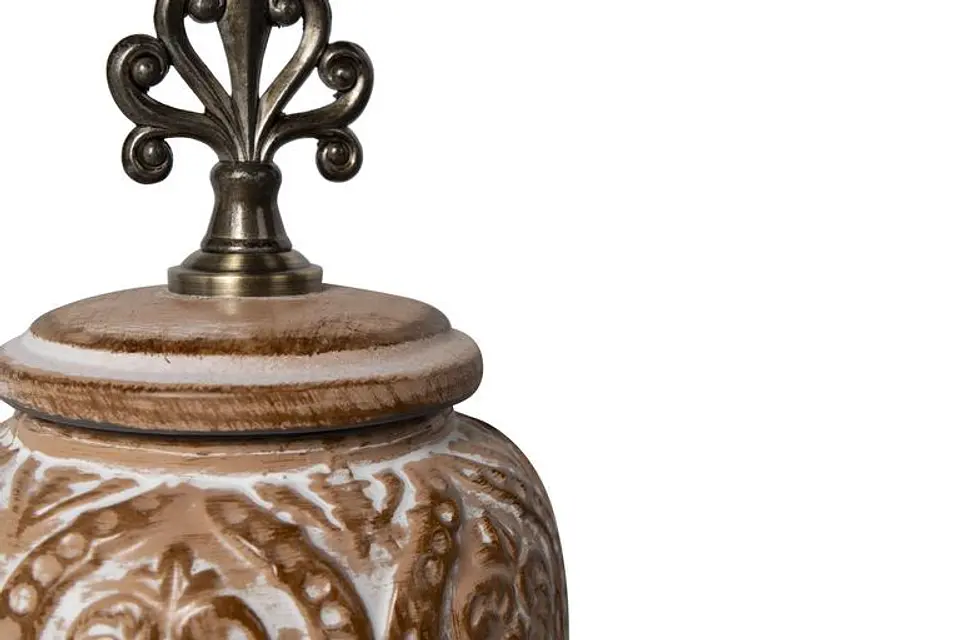 Pote de Cerâmica com Pega em Metal – Estilo Contemporâneo 24 cm 4