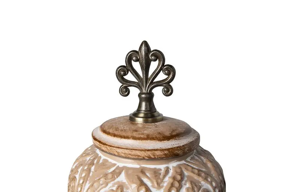 Pote de Cerâmica com Pega em Metal – Estilo Contemporâneo 37cm 2