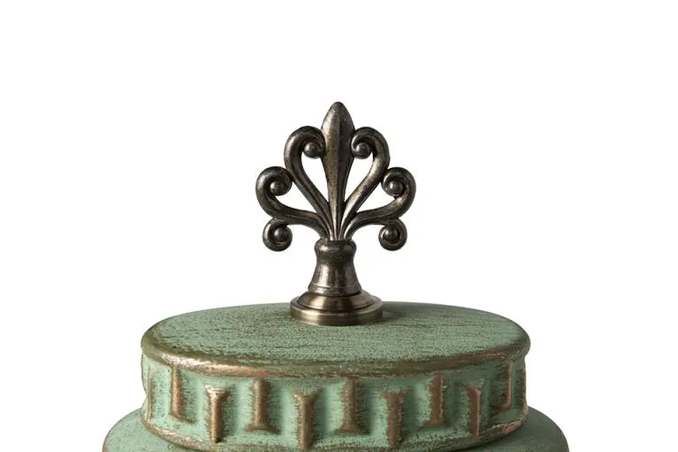 Pote Decorativo Verde e Dourado 35cm 5