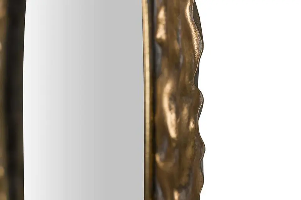 Espelho de Parede Irregular em Metal Dourado 74x42 cm 2