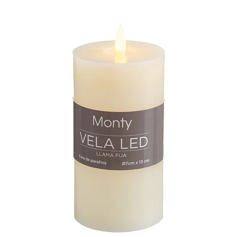 Vela LED em Cera Creme – 15 cm