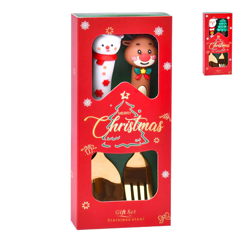 Set Garfo e Colher Natal 