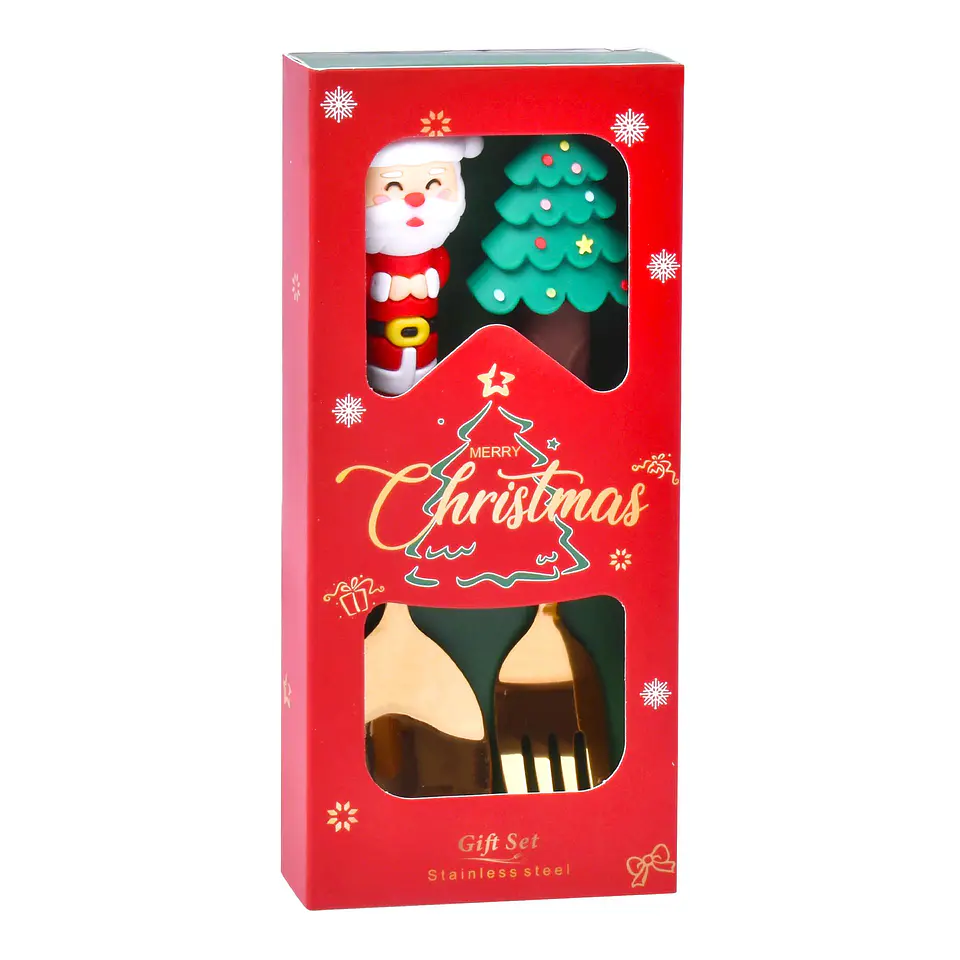 Set Garfo e Colher Natal  2