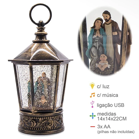 Lanterna Estilo Antigo LED 
