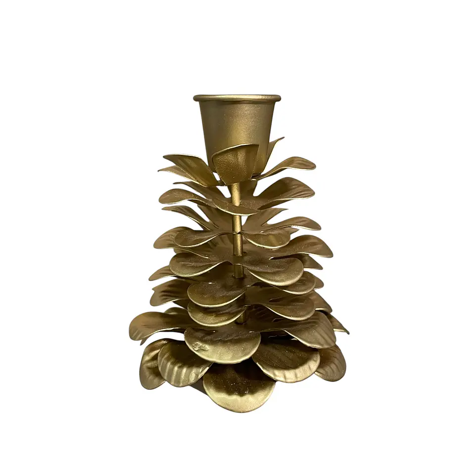 Castiçal Pinha Metal Pequeno  1