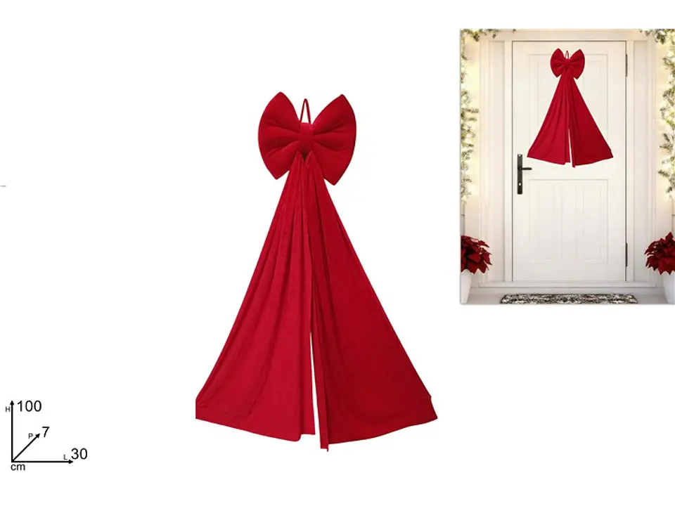 Laço Veludo Vermelho 100cm  1