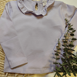 T-shirt manga comprida lilás