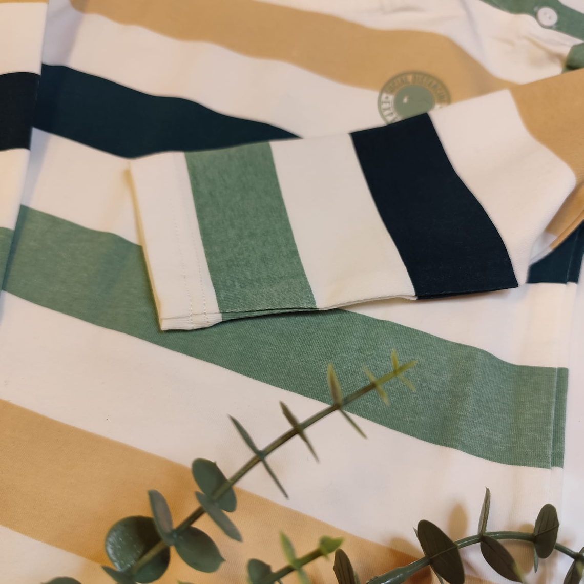 T-shirt manga comprida riscas 1