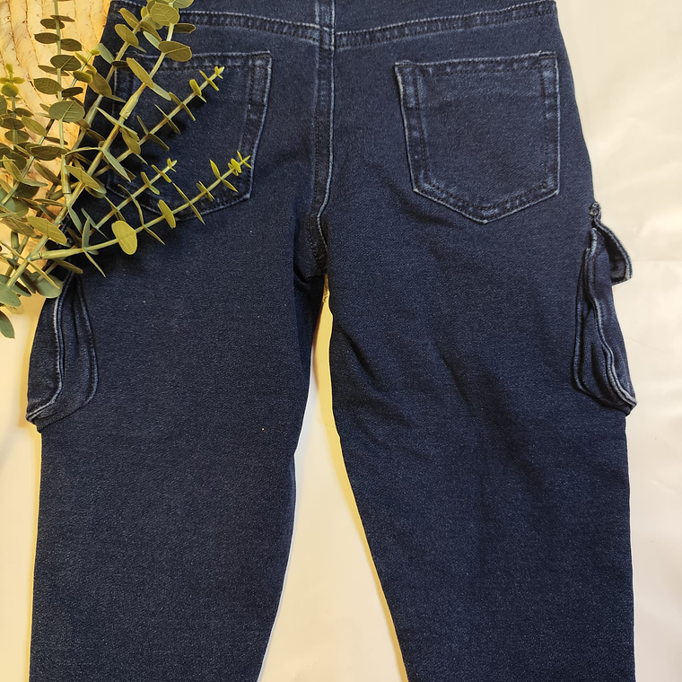 Calças ganga com bolsos laterais 2