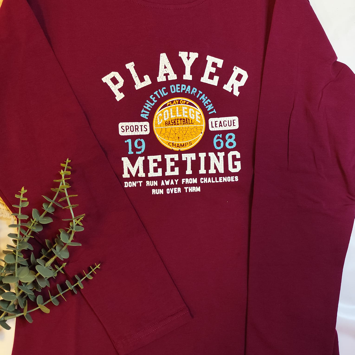 T-shirt manga comprida Player 1