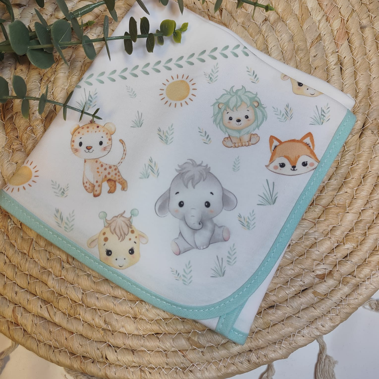 Fralda algodão animais 1