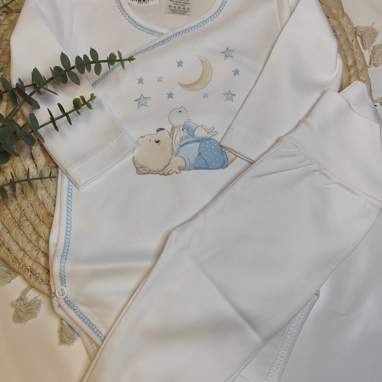 Conjunto body com calça algodão ursinho bons sonhos 1