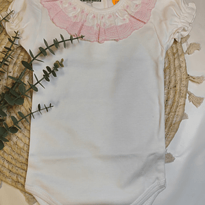 Body manga curta de algodão 