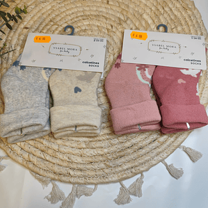 Conjunto 2 pares de meias antiderrapantes