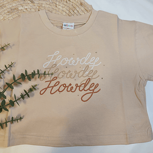 T-shirt manga curta Howdy