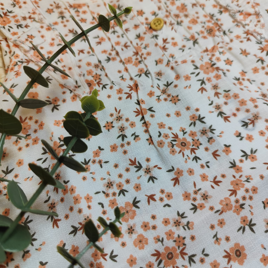 Blusa manga cava florida 2