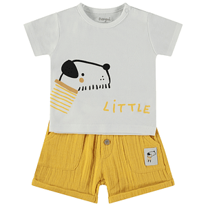 Conjunto calção linho dog