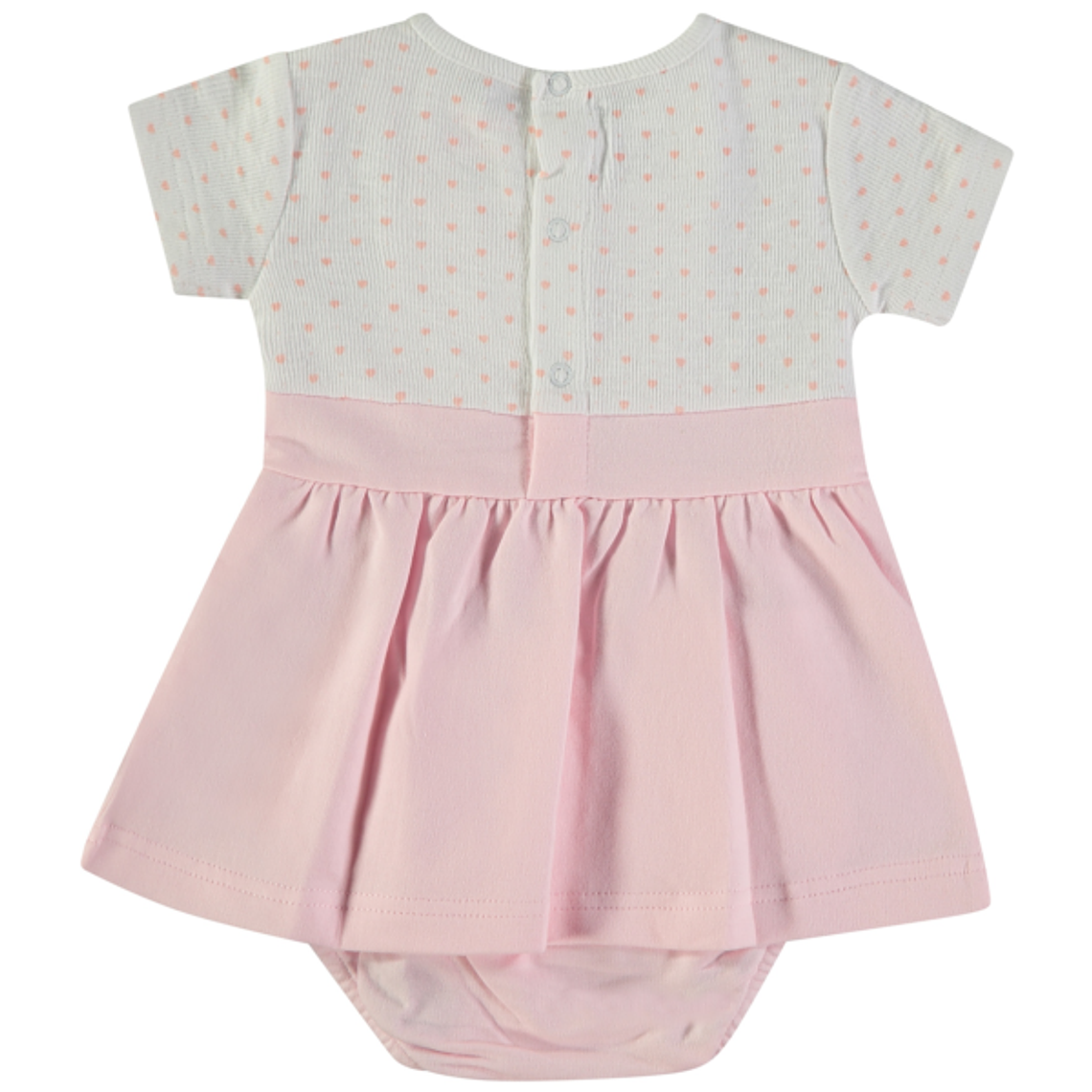 Vestido com cueca flores rosa 2