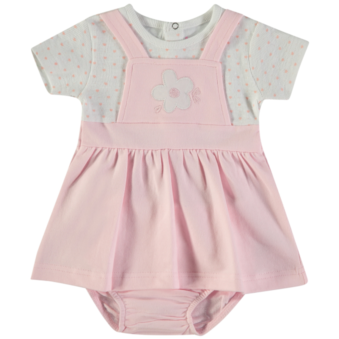 Vestido com cueca flores rosa 1