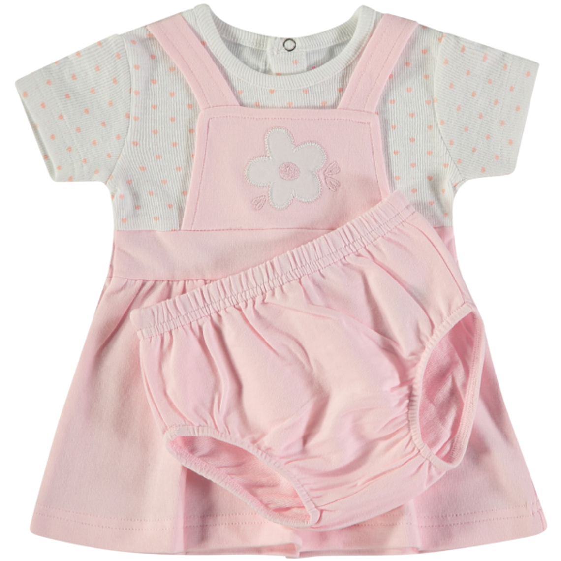 Vestido com cueca flores rosa 3