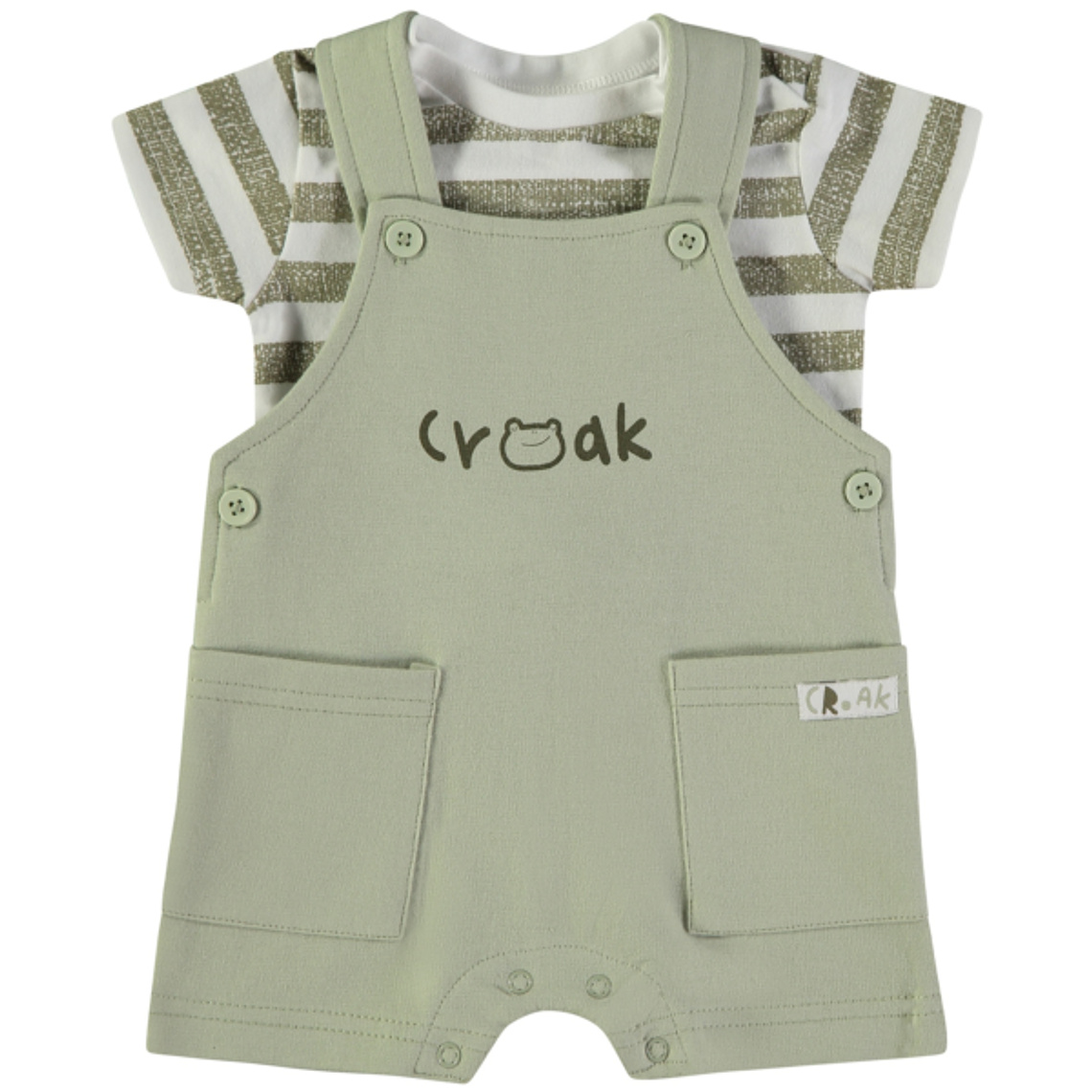 Jardineira com t-shirt croak 1