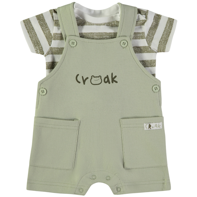 Jardineira com t-shirt croak 1