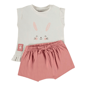 Conjunto t-shirt coelhinho e calção
