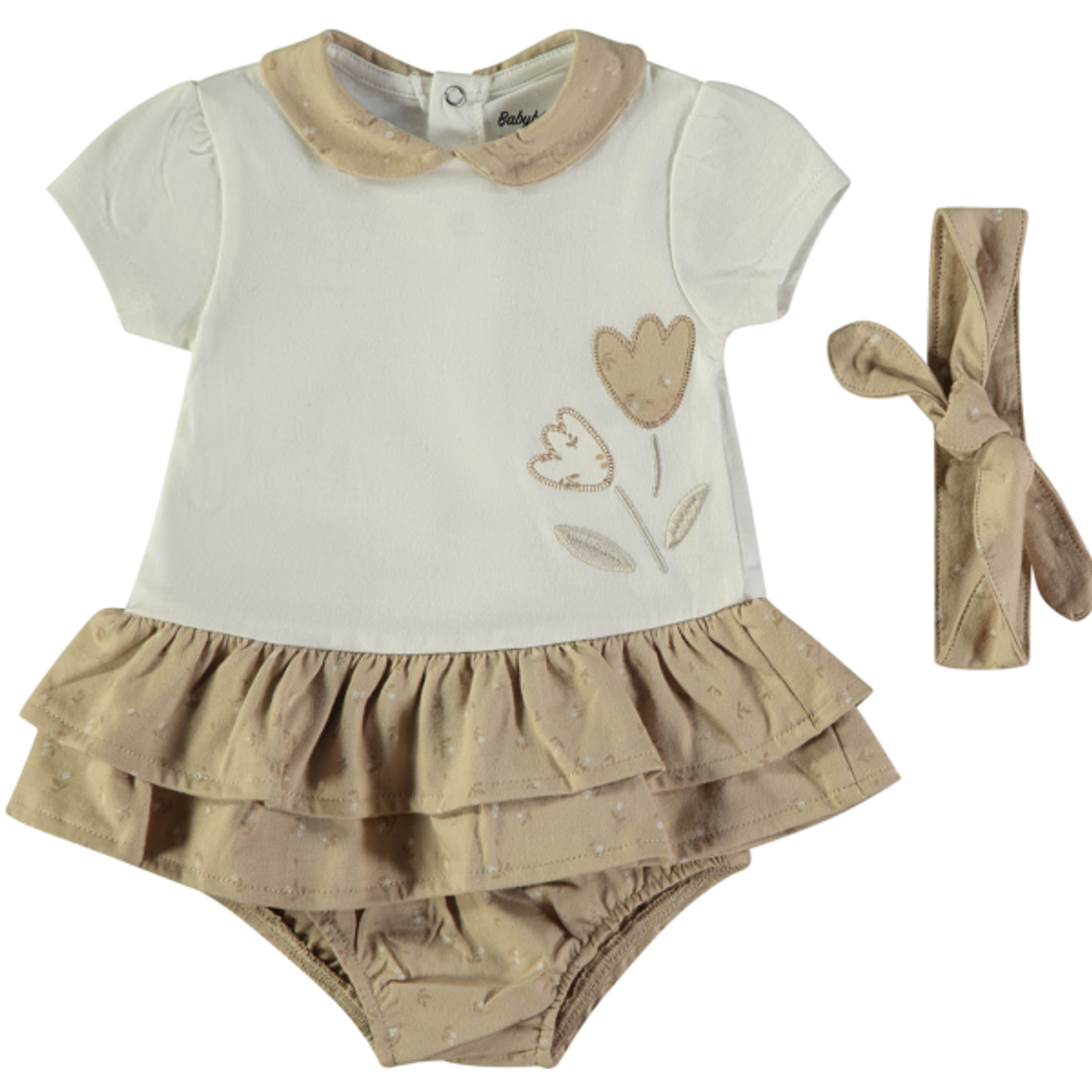 Vestido com cueca e laço cabelo 1