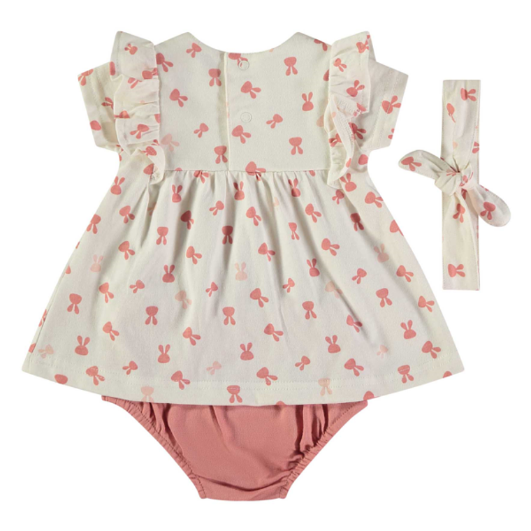 Vestido com cueca e laço cabelo 2