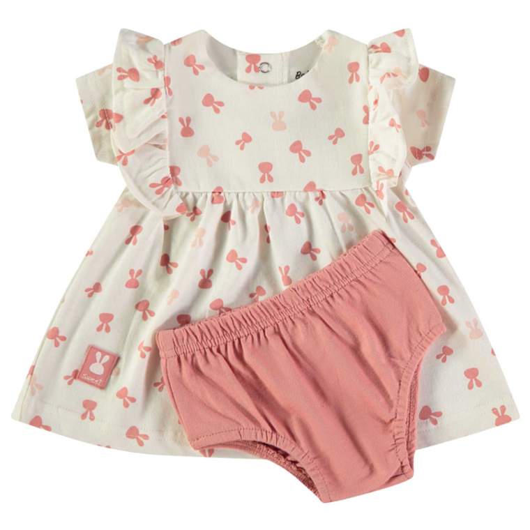 Vestido com cueca e laço cabelo 3