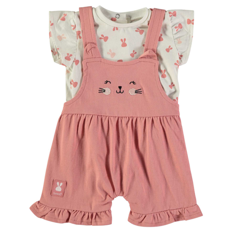 Jardineira com t-shirt manga curta  1