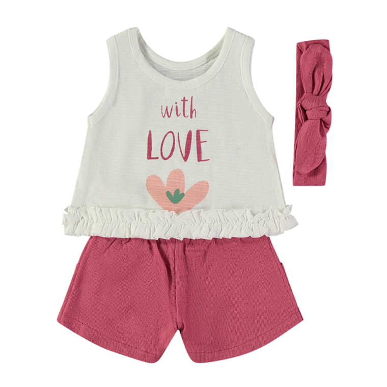 Conjunto calção e t-shirt manga cava 2