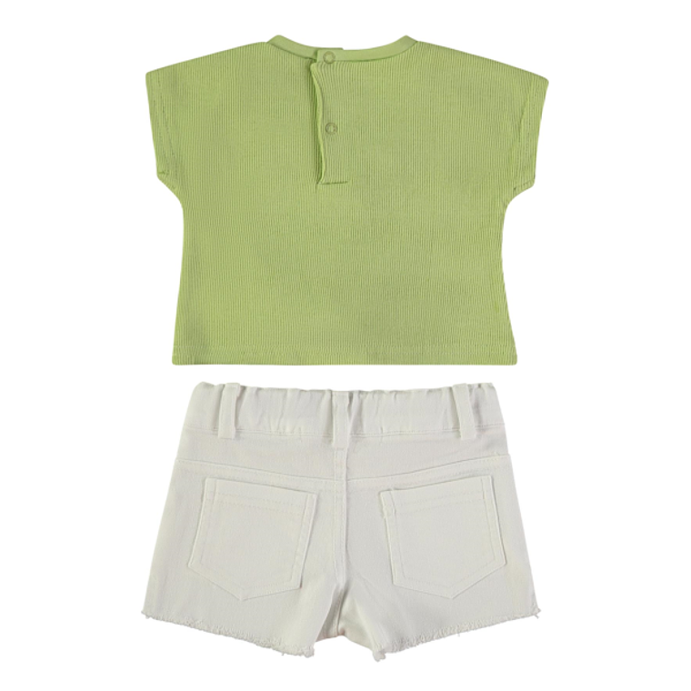 Conjunto calção ganga e top 2