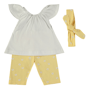 Conjunto linho com fita