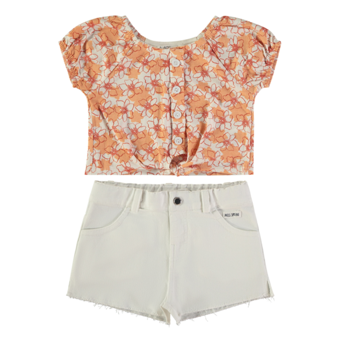 Conjunto calção de ganga e t-shirt 1