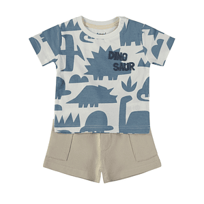 Conjunto t-shirt e calção dino
