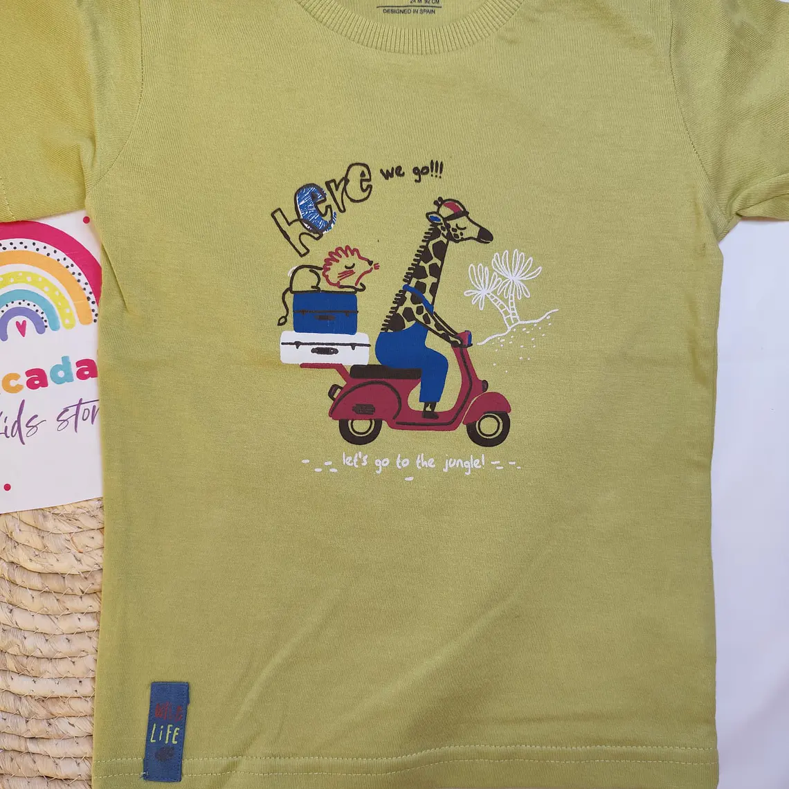 Conjunto calção e t-shirt girafa 2