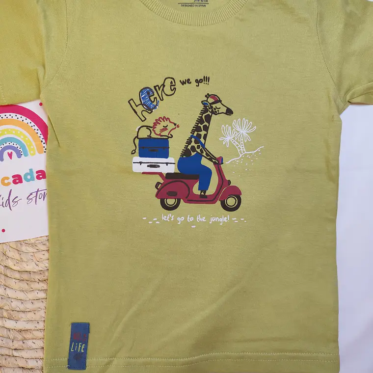 Conjunto calção e t-shirt girafa 2
