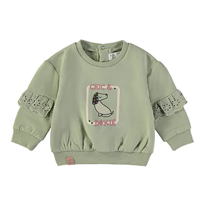 Blusa com folho manga